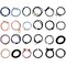 Wrapables Multicolor Hair Ties with Faux Pearl in Organza Pouches (Set of 24)